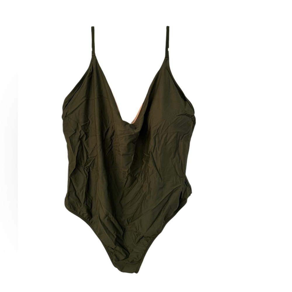 J. Crew Scoopneck one-piece swimsuit Green